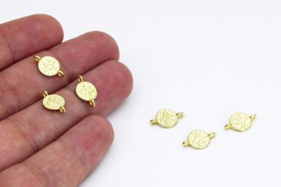 8 mm, DÖKÜM TUĞRA, ÇİFT KULPU, SARI KAPLAMA - 2