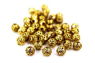 8 mm GENİŞ DELİK DANTEL TOP, HAM PRİNÇ - 3