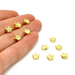 8 mm, KRAL TACI DESENLİ BİLEKLİK ARA APARATI, ZAMAK LAK KAPLAMA - ERTÜRK