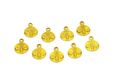 8 mm KULPLU DESENLİ PUL, HAM PİRİNÇ #1123H - 2