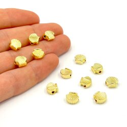 8 mm, MİDYE DESENLİ BİLEKLİK ARA APARATI, ZAMAK LAK KAPLAMA - ERTÜRK