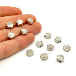 8 mm, MİDYE DESENLİ BİLEKLİK ARA APARATI, ZAMAK NİKEL KAPLAMA - ERTÜRK