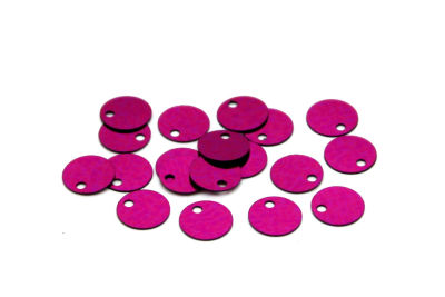 8 mm PLASTİK PUL PAYET, NAKIŞ PULU, DÖKME PUL, YAN DELİK, FUŞYA RENK - 2