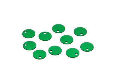 8 mm PLASTİK PUL PAYET, NAKIŞ PULU, DÖKME PUL, YAN DELİK, KOYU YEŞİL RENK - 2
