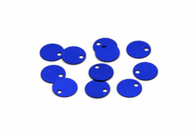 8 mm PLASTİK PUL PAYET, NAKIŞ PULU, DÖKME PUL, YAN DELİK, MAVİ RENK - 2