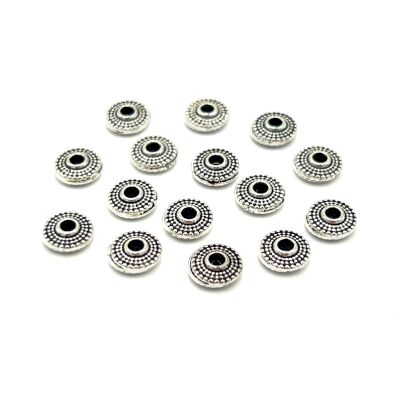 8 mm TESBİH ARA MALZEMESİ, ZAMAK DÖKÜM, BOYALI GÜMÜŞ KAPLAMA - 2