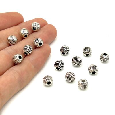 8 mm TESBİH ARA MALZEMESİ, ZAMAK DÖKÜM, BOYALI GÜMÜŞ KAPLAMA - 2