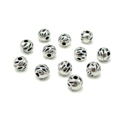 8 mm TESBİH ARA MALZEMESİ, ZAMAK DÖKÜM, BOYALI GÜMÜŞ KAPLAMA - ERTÜRK