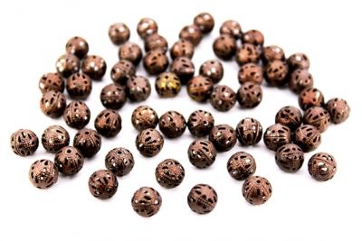 8 mm YUVARLAK DANTEL TOP, BAKIR KAPLAMA #331B - 2