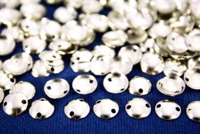 8 mm YUVARLAK İKİ DELİK BOMBELİ PUL, NİKEL KAPLAMA #100N - 2