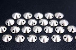 8 mm YUVARLAK İKİ DELİK BOMBELİ PUL, NİKEL KAPLAMA PİRİNÇ #756N - ERTÜRK