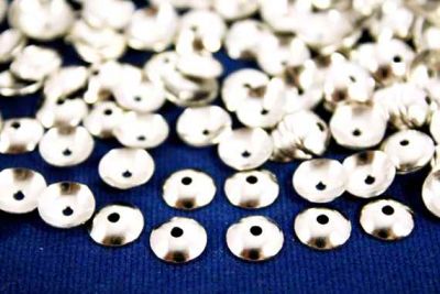 8 mm YUVARLAK ORTASI DELİK BOMBELİ PUL, NİKEL KAPLAMA #101N - 2