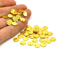 8 mm, YUVARLAK PUL, LAZER MARKALAMA PULU, PİRİNÇ MALZEME, LAK KAPLAMA, TEL KALINLIĞI 0.80 MM - ERTÜRK