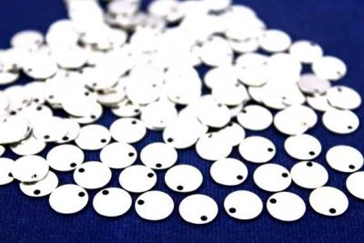 8 mm YUVARLAK TEK DELİK PUL, NİKEL KAPLAMA PİRİNÇ #75N - 2