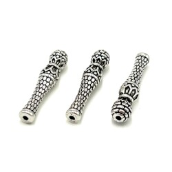 8x37 mm TESBİH İMAMESİ, ZAMAK DÖKÜM, BOYALI GÜMÜŞ KAPLAMA - 2