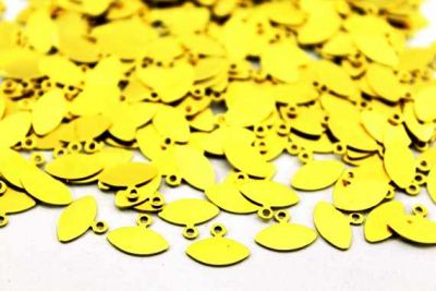 8x10 mm GÖZ DESENLİ TEK DELİK PUL, HAM PİRİNÇ #932H - 2