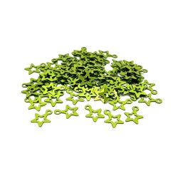 8x10 mm YILDIZ MODEL PLASTİK PUL PAYET, OYA PULU, NAKIŞ PULU, DÖKME PUL, AÇIK YEŞİL RENK - ERTÜRK