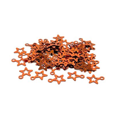 8x10 mm YILDIZ MODEL PLASTİK PUL PAYET, OYA PULU, NAKIŞ PULU, DÖKME PUL, BAKIR RENK - 1