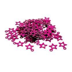 8x10 mm YILDIZ MODEL PLASTİK PUL PAYET, OYA PULU, NAKIŞ PULU, DÖKME PUL, FUŞYA RENK - 2