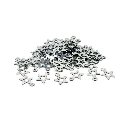 8x10 mm YILDIZ MODEL PLASTİK PUL PAYET, OYA PULU, NAKIŞ PULU, DÖKME PUL, GÜMÜŞ RENK - 2