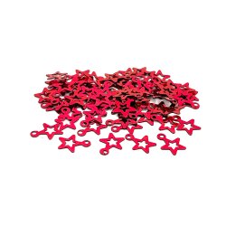 8x10 mm YILDIZ MODEL PLASTİK PUL PAYET, OYA PULU, NAKIŞ PULU, DÖKME PUL, KIRMIZI RENK - ERTÜRK