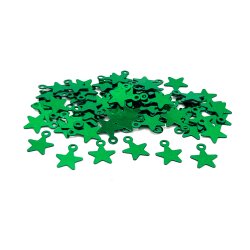 8x10 mm YILDIZ MODEL PLASTİK PUL PAYET, OYA PULU, NAKIŞ PULU, DÖKME PUL, KOYU YEŞİL RENK - ERTÜRK