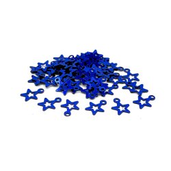 8x10 mm YILDIZ MODEL PLASTİK PUL PAYET, OYA PULU, NAKIŞ PULU, DÖKME PUL, MAVİ RENK - ERTÜRK