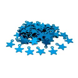 8x10 mm YILDIZ MODEL PLASTİK PUL PAYET, OYA PULU, NAKIŞ PULU, DÖKME PUL, TURKUAZ RENK - ERTÜRK