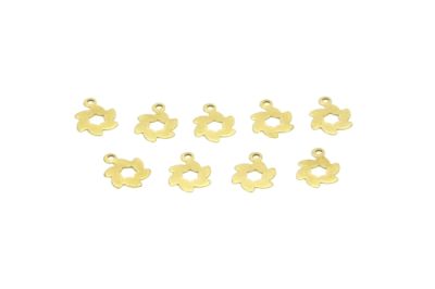 8x12 mm DESENLİ PUL, HAM PİRİNÇ #1406H - 2