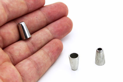 8x13 mm FULAR UCU HUNİ APARAT ZAMAK DÖKÜM, BOYALI GÜMÜŞ RENK