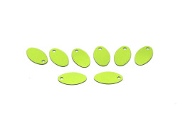 8x13 mm OVAL MODEL PLASTİK PUL PAYET, NAKIŞ PULU, DÖKME PUL, YAN DELİK, AÇIK YEŞİL RENK - Thumbnail