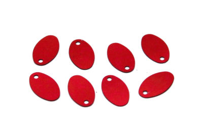 ERTÜRK - 8x13 mm OVAL MODEL PLASTİK PUL PAYET, NAKIŞ PULU, DÖKME PUL, YAN DELİK, KIRMIZI RENK