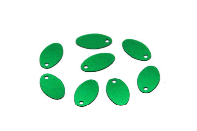 8x13 mm OVAL MODEL PLASTİK PUL PAYET, NAKIŞ PULU, DÖKME PUL, YAN DELİK, KOYU YEŞİL RENK