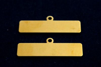 10x40 mm DİKDÖRTGEN TEK DELİK PUL, HAM PİRİNÇ #1022H - 2