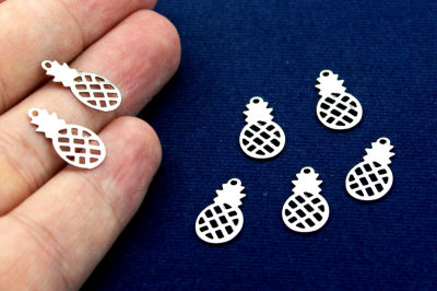 8x16 mm ANANAS DESENLİ PUL, NİKEL KAPLAMALI PİRİNÇ #1293N - 2