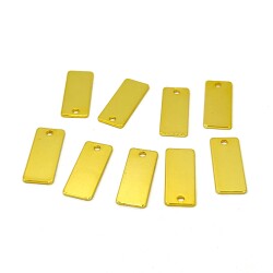 8x20 mm, DİKDÖRTGEN PUL, LAZER MARKALAMA PULU, PİRİNÇ MALZEME, LAK KAPLAMA, TEL KALINLIĞI 0.80 MM - 2