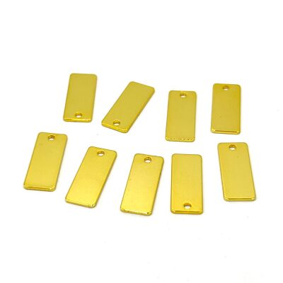 8x20 mm, DİKDÖRTGEN PUL, LAZER MARKALAMA PULU, PİRİNÇ MALZEME, LAK KAPLAMA, TEL KALINLIĞI 0.80 MM - 2