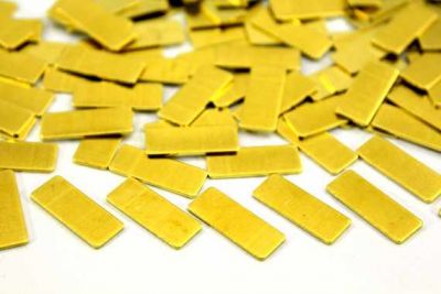 8x20 mm DİKDÖRTGEN DELİKSİZ PUL, HAM PİRİNÇ #1018H-DELİKSİZ - 2