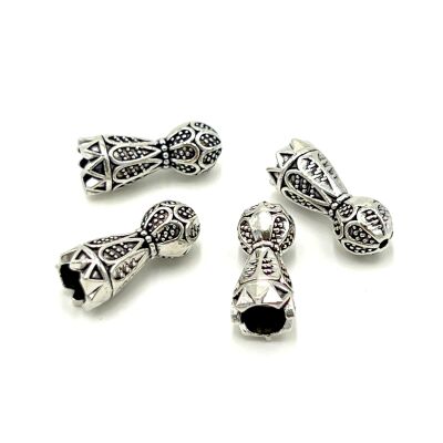 8x20 mm TESBİH İMAMESİ, ZAMAK DÖKÜM, BOYALI GÜMÜŞ KAPLAMA - 2