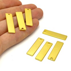 8x30 mm, DİKDÖRTGEN PUL, LAZER MARKALAMA PULU, PİRİNÇ MALZEME, LAK KAPLAMA, TEL KALINLIĞI 0.80 MM - ERTÜRK