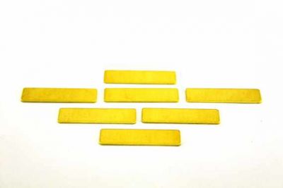 8x30 mm DİKDÖRTGEN DELİKSİZ PUL, HAM PİRİNÇ #1012H-DELİKSİZ - 2