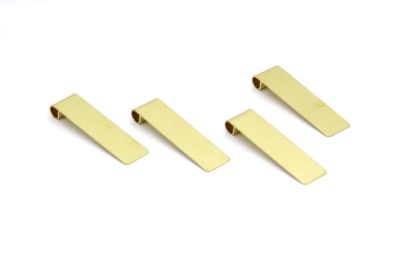 8x32 mm BORU KULPLU DİKDÖRTGEN PUL, HAM PİRİNÇ #1497H - 2
