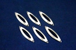 8x32 mm OVAL İKİ DELİK PUL, NİKEL KAPLAMA #500N - Thumbnail