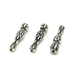 8x33 mm TESBİH İMAMESİ, ZAMAK DÖKÜM, BOYALI GÜMÜŞ KAPLAMA - 2