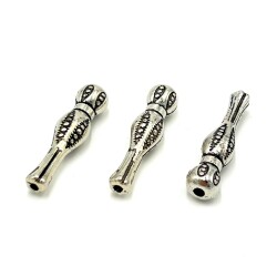 8x35 mm TESBİH İMAMESİ, ZAMAK DÖKÜM, BOYALI GÜMÜŞ KAPLAMA - 2