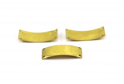 15x40 mm DİKDÖRTGEN ÇİFT DELİK BOMBELİ PUL, HAM PİRİNÇ, #1054H - 2