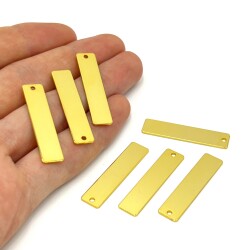 8x40 mm, DİKDÖRTGEN PUL, LAZER MARKALAMA PULU, PİRİNÇ MALZEME, LAK KAPLAMA, TEL KALINLIĞI 0.80 MM - ERTÜRK