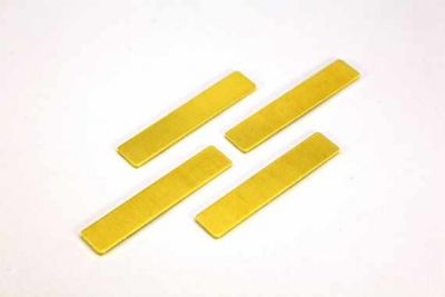 8x40 mm DİKDÖRTGEN DELİKSİZ PUL, HAM PİRİNÇ #1006H-DELİKSİZ - 2