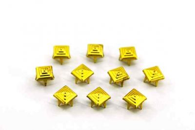 8x8 mm KARE DESENLİ TROK, HAM PİRİNÇ #482H - 3