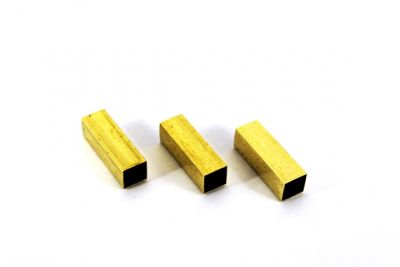 10x10x25 mm KARE DÜZ BORU, HAM PİRİNÇ